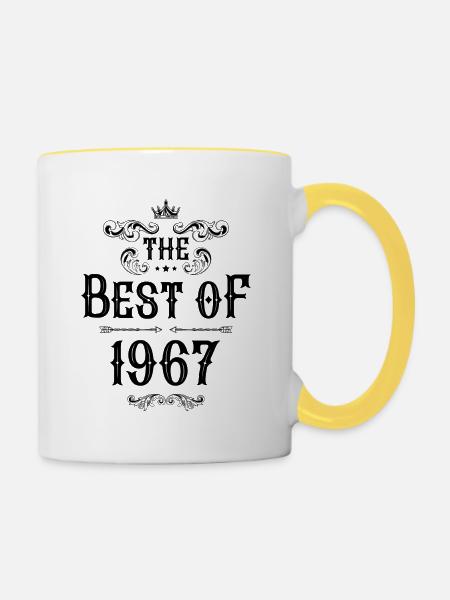 1967 best of - Tasse zweifarbig - Weiß/Gelb
