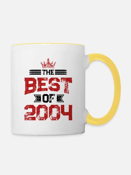 2004 best of - Tasse zweifarbig - Weiß/Gelb