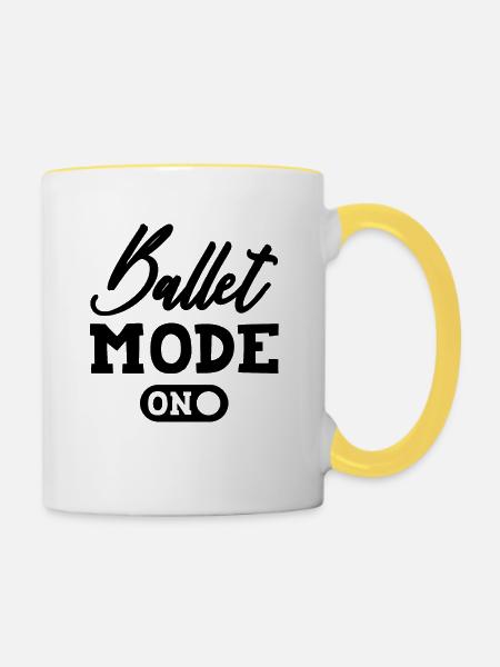 tanzen ballet - Tasse zweifarbig - Weiß/Gelb