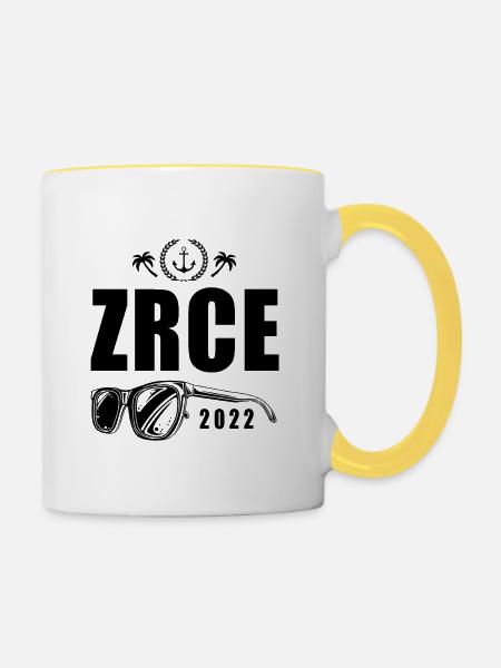 Zrce 2022 - Tasse zweifarbig - Weiß/Gelb