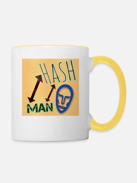 HASH MAN - Club WoW - Tasse zweifarbig - Weiß/Gelb
