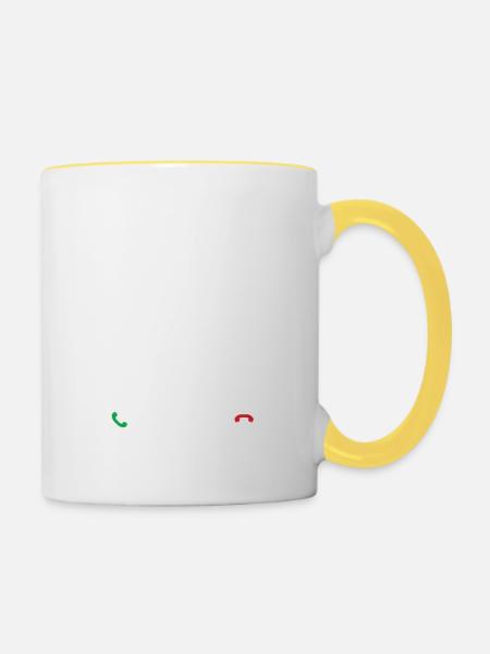 Mon Renard m'appelle, Faut que j'y aille drôle - Mug contrasté - blanc/jaune