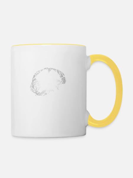 Der Arzt sagt es ist unheilbar - Bergmann Bergbau - Tasse zweifarbig - Weiß/Gelb
