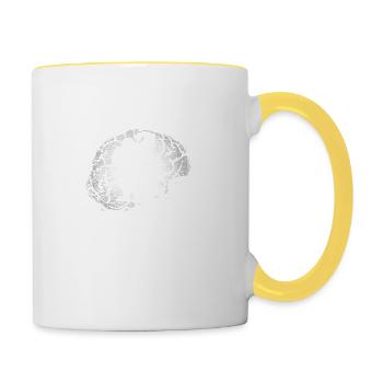 Der Arzt sagt es ist unheilbar - Bodybuilding - Tasse zweifarbig - Weiß/Gelb - Rechts