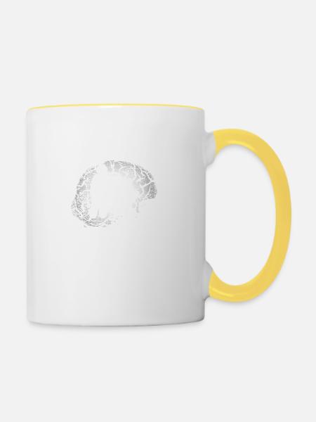 Der Arzt sagt es ist unheilbar - Grillen - Tasse zweifarbig - Weiß/Gelb