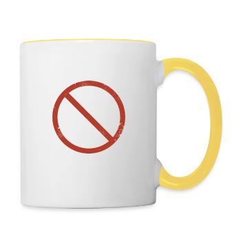 Windenergie - Windkraft Gegner - Kein Windpark - Tasse zweifarbig - Weiß/Gelb - Rechts