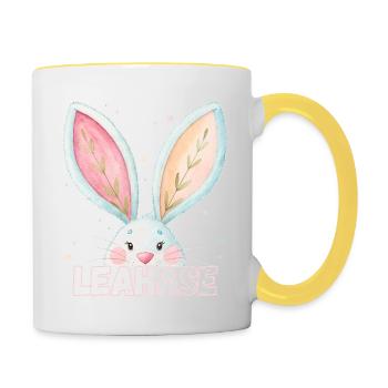Name Lea Rabbit Lea Rabbit Pet Name - Contrasting Mug - white/yellow - Right