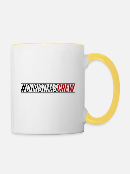 christmas crew - Tasse zweifarbig - Weiß/Gelb
