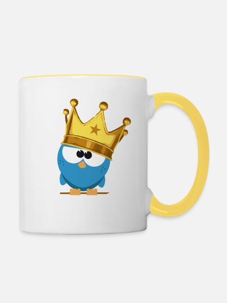King Birdie - Tasse zweifarbig - Weiß/Gelb
