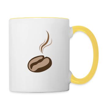 coffee bean - Contrasting Mug - white/yellow - Right