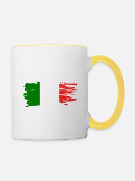Cavallino Produits de fan - Mug contrasté - blanc/jaune