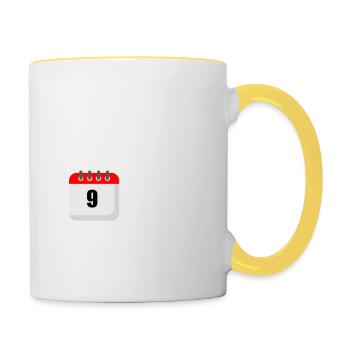 Futurs Grands Parents Cadeau Annonce de Grossesse - Mug contrasté - blanc/jaune - Droite