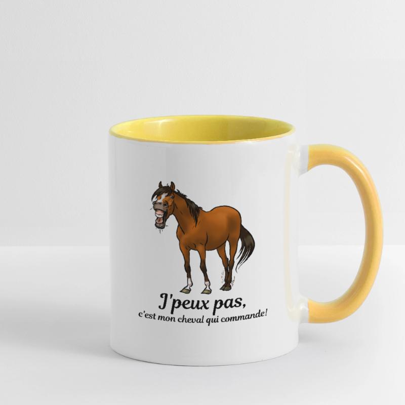 Mon cheval commande Mug contrasté