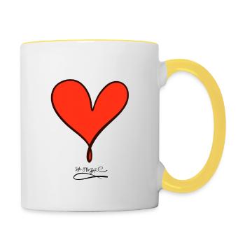 HEART - Contrasting Mug - white/yellow - Right