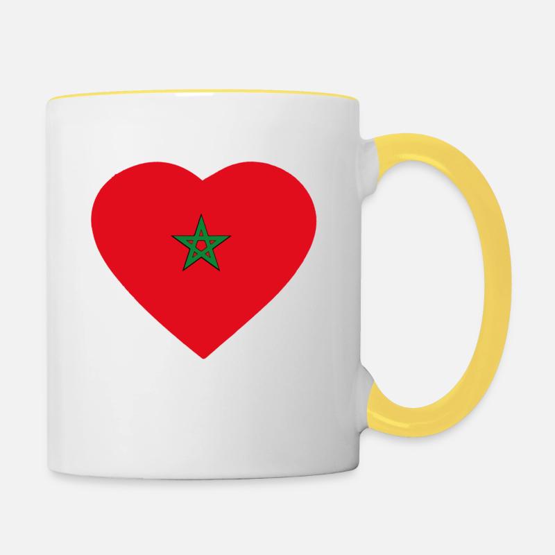Maroc 2022 - Mug contrasté - blanc/jaune