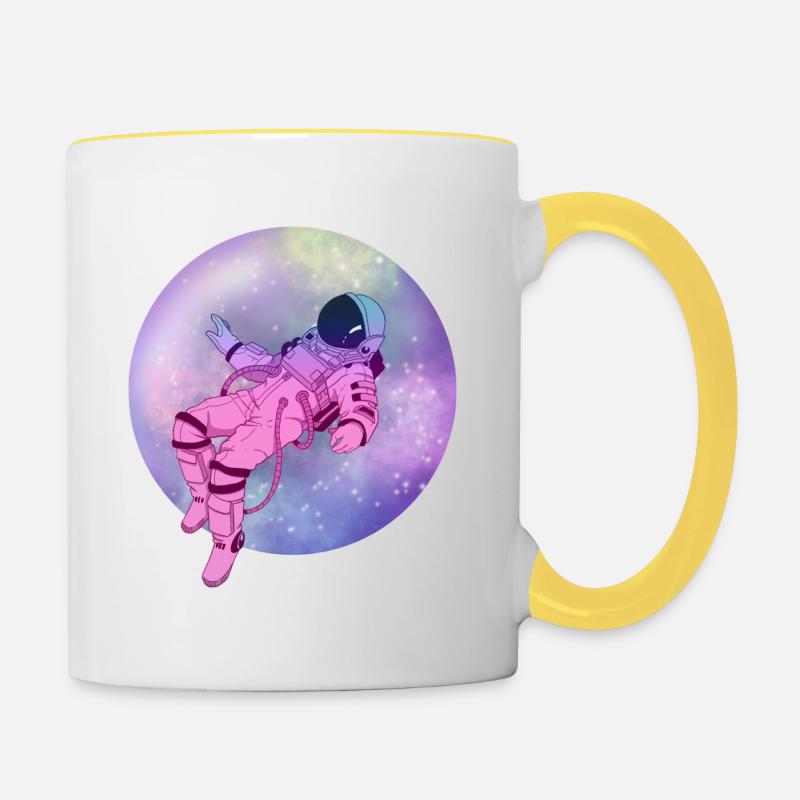Spaceman - Mug contrasté - blanc/jaune