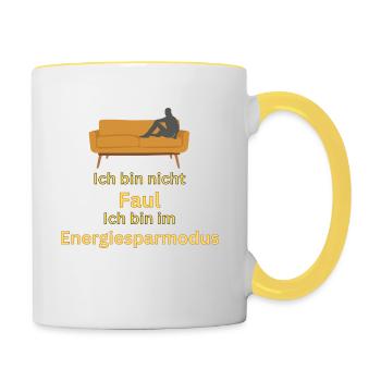 Power Saving Mode Enabled - Spell - ApriNoeScor - Contrasting Mug - white/yellow - Right