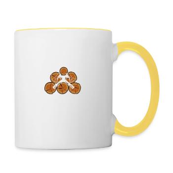 Therapie Holz - Tasse zweifarbig - Weiß/Gelb - Rechts