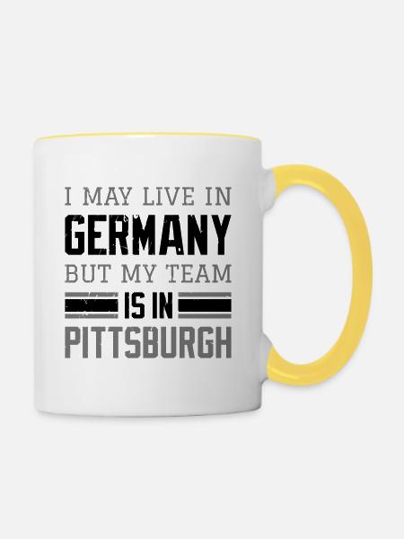 Pittsburgh - Tasse zweifarbig - Weiß/Gelb