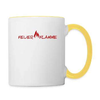 Jugendfeuerwehr - Tasse zweifarbig - Weiß/Gelb - Rechts