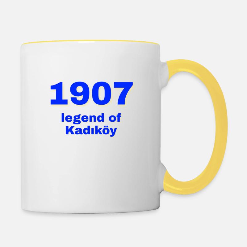 Kadıköy - Contrasting Mug - white/yellow