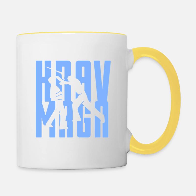 Krav Maga - Mug contrasté - blanc/jaune