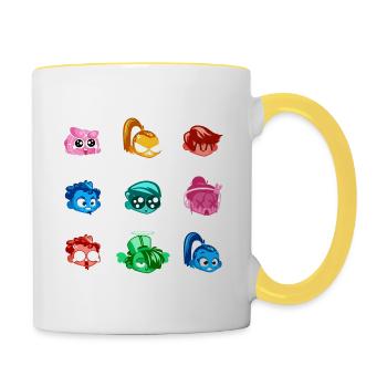 My moods- trivisk' style - Contrasting Mug - white/yellow - Right