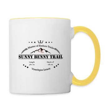Master of Enduro Trail Sunny Benny Trail Vinschgau - Contrasting Mug - white/yellow - Right