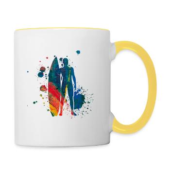 Surfing - Contrasting Mug - white/yellow - Right
