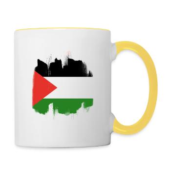 Palästina - Tasse zweifarbig - Weiß/Gelb - Rechts