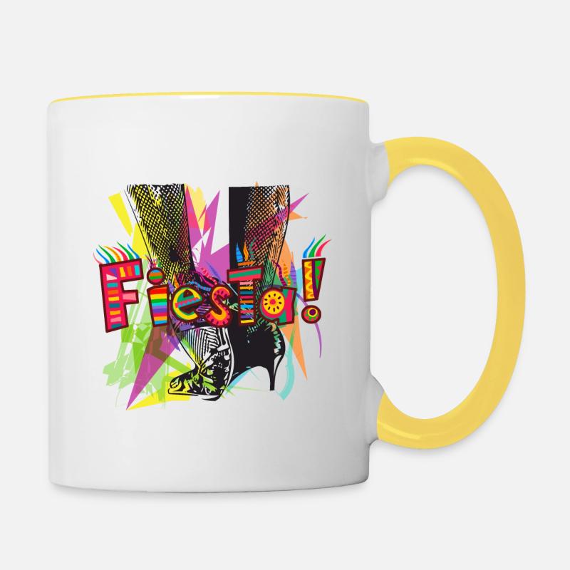 Fiesta ! - Mug contrasté - blanc/jaune