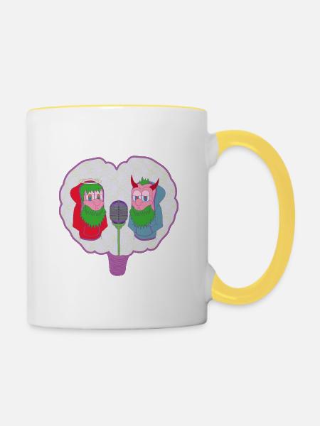 SCHLACHT - Tasse zweifarbig - Weiß/Gelb