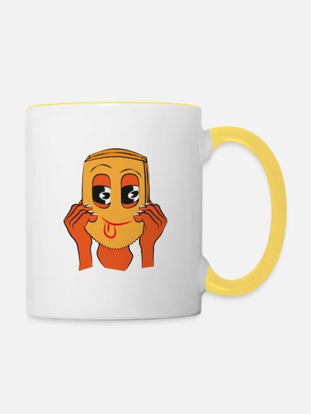 TRACHT - Tasse zweifarbig - Weiß/Gelb