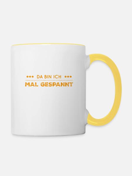 voller Hoffnung - Tasse zweifarbig - Weiß/Gelb