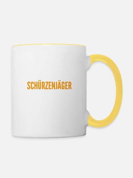 ich bin ein Herzensbrecher - Tasse zweifarbig - Weiß/Gelb