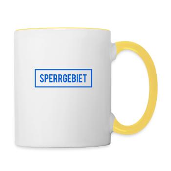 kein Zugang - Tasse zweifarbig - Weiß/Gelb - Rechts