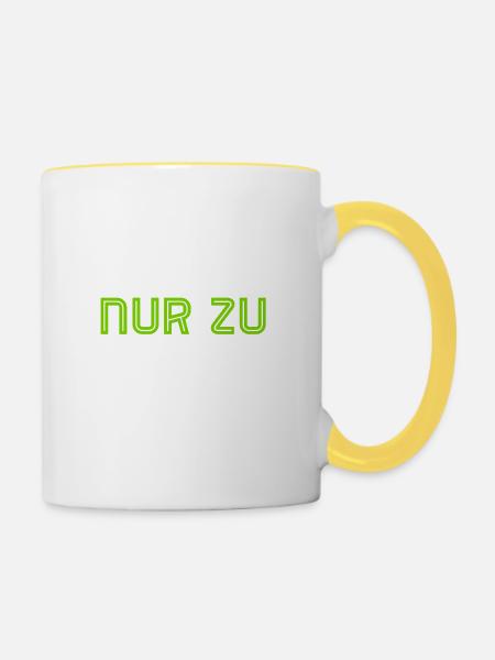 ich mache dir Mut - Tasse zweifarbig - Weiß/Gelb