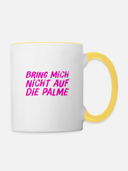 Stress mich nicht - Tasse zweifarbig - Weiß/Gelb