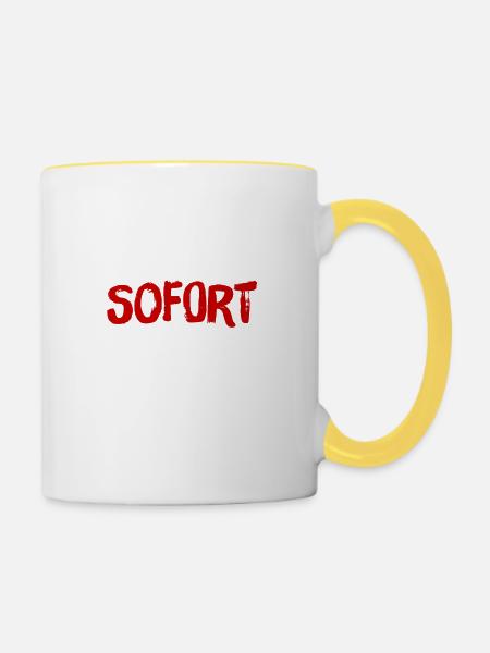 flugs - Tasse zweifarbig - Weiß/Gelb