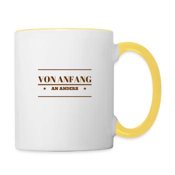 ich bin wunderbar - Tasse zweifarbig - Weiß/Gelb - Rechts