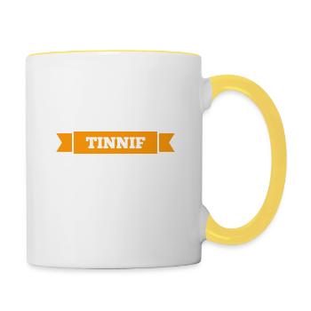 voll der Blödsinn - Tasse zweifarbig - Weiß/Gelb - Rechts