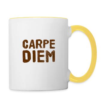 Carpe Diem - Contrasting Mug - white/yellow - Right