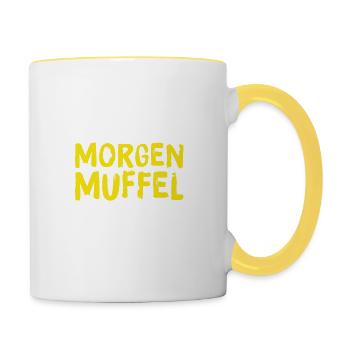 schlechte Stimmung - Tasse zweifarbig - Weiß/Gelb - Rechts
