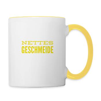 super Kleidung - Tasse zweifarbig - Weiß/Gelb - Rechts