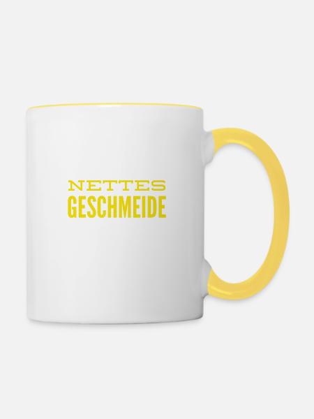 super Kleidung - Tasse zweifarbig - Weiß/Gelb