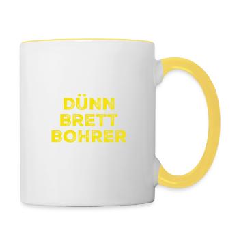 die pure Faulheit - Tasse zweifarbig - Weiß/Gelb - Rechts