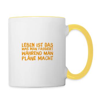 Les plans ne fonctionnent pas - Mug contrasté - blanc/jaune - Droite