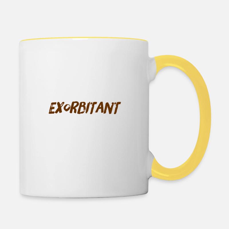 Je suis génial - Mug contrasté - blanc/jaune