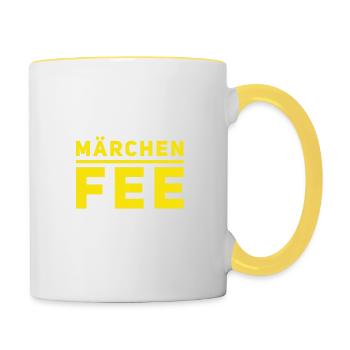 Un conte de fées - Mug contrasté - blanc/jaune - Droite
