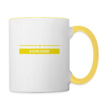 das ist grotesk - Tasse zweifarbig - Weiß/Gelb - Rechts